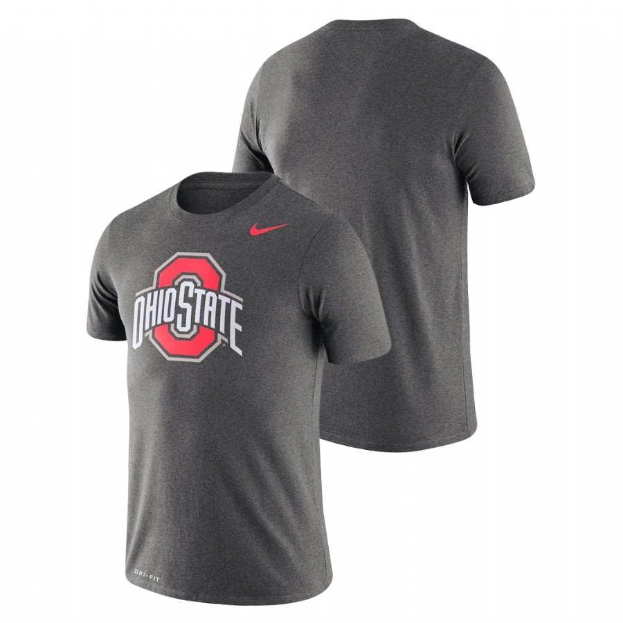 Ohio State Buckeyes Men's NCAA Charcoal Nike Legend Logo Performance College Basketball T-Shirt WEJ4349BF